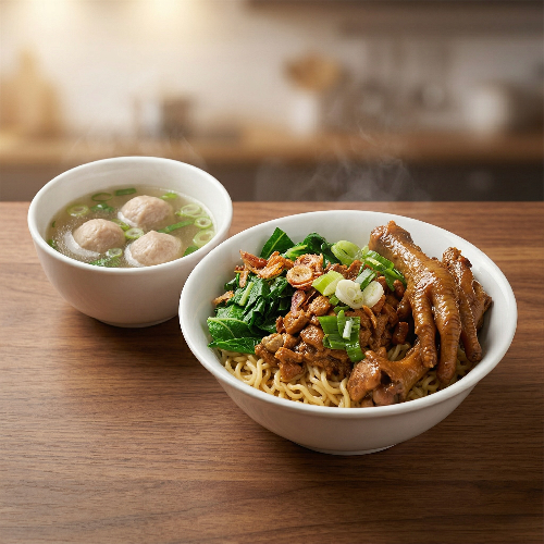 Mie Ayam Ceker & Bakso Halus