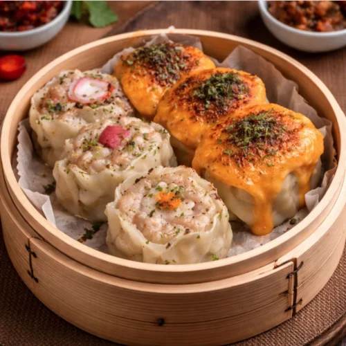 Dimsum Mix isi 6 pcs ( 3 Ori + 3 Mentai)